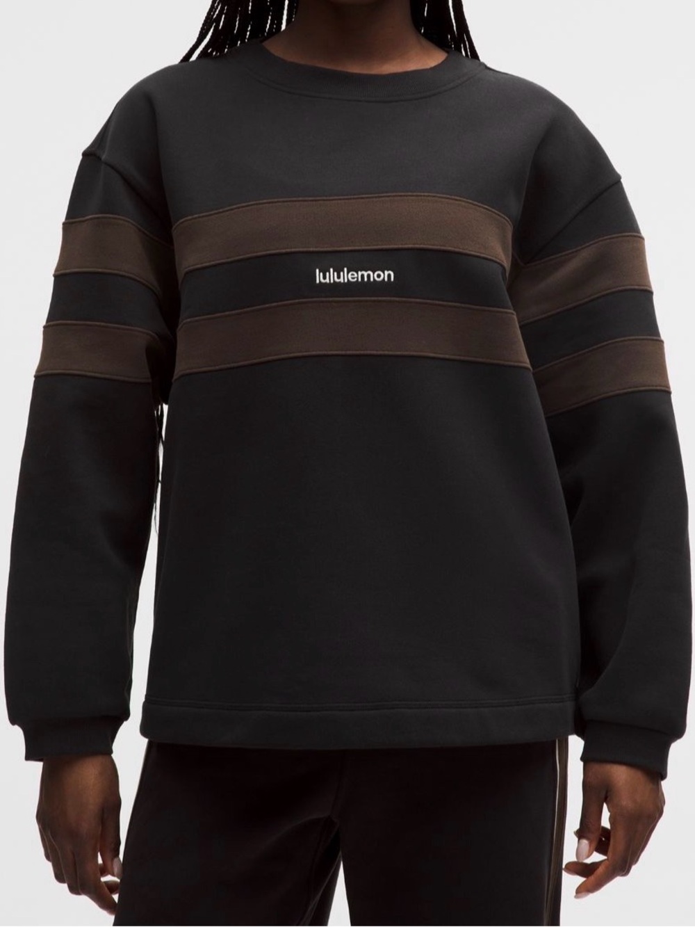 Lululemon - W Steady State Oversized Pullover  *Stripe - Size L or XL - NWT